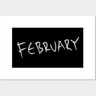 Hand Drawn February Month Posters and Art